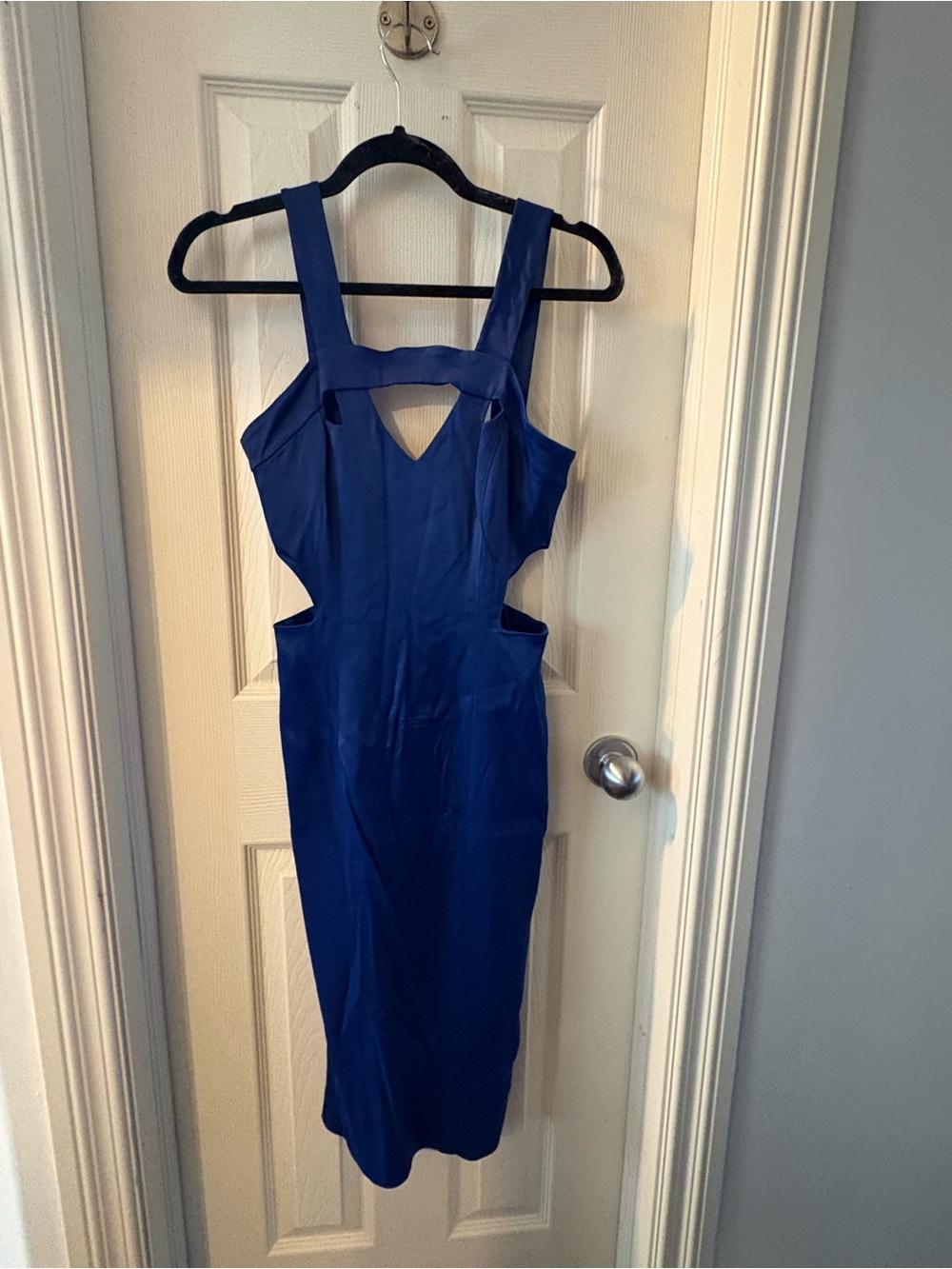 bebe Royal Blue Cutout Midi Dress